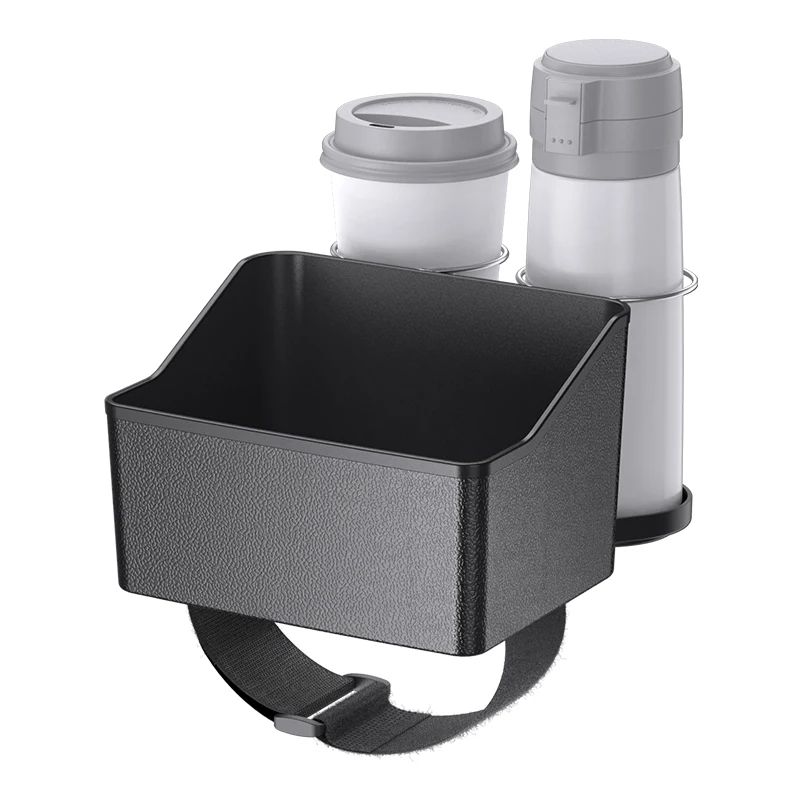 car accessories mineral water bottle Cup Holder Car Tissue Storage Box Car Armrest Storage Box with 2 Foldable Cup Holder