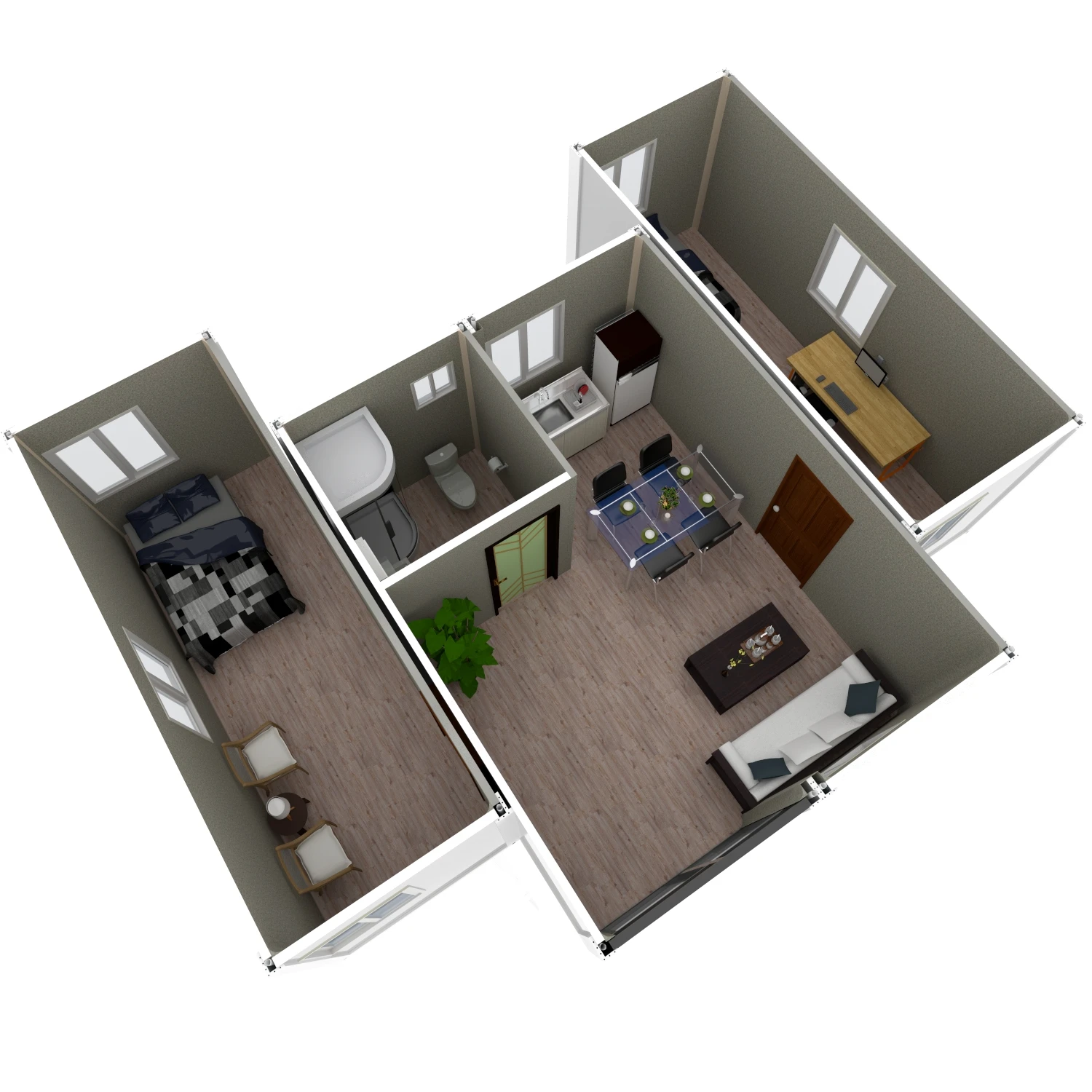 Container House use for office living hotel and small workshop