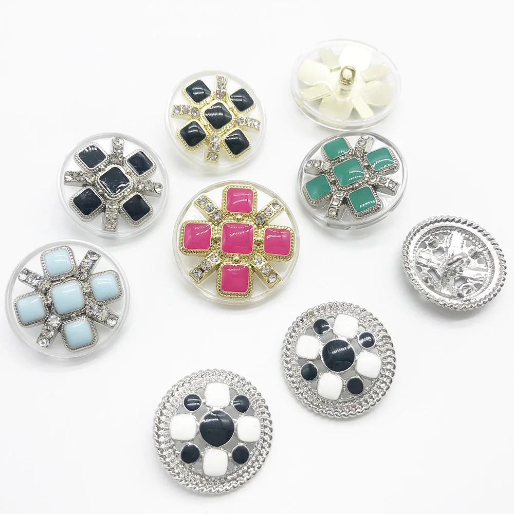 China manufacturer metal diamond garment pearl metal shank rhinestone button crystal button With Lowest Price