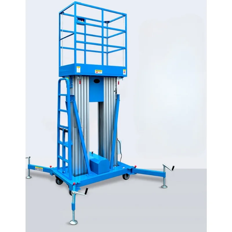 Mobile electric hydraulic elevator aluminum alloy aerial work lifting platform