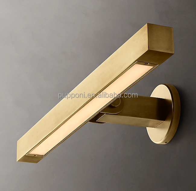 LED picture light modern sconce in Lacquered Burnished Brass