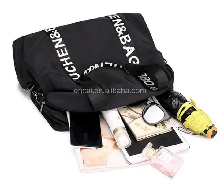 Encai Foldable Travel Bag Large Capacity Duffel Bag Cheap Excursion PINK Shoulder Bag