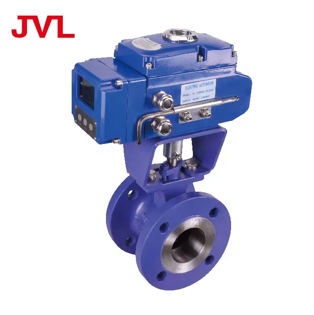 flanged pneumatic v type ball valve
