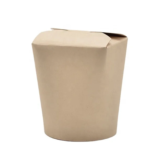 Food Grade Custom Take Away Disposable round bottom Bamboo Fiber Noodle Pasta Box