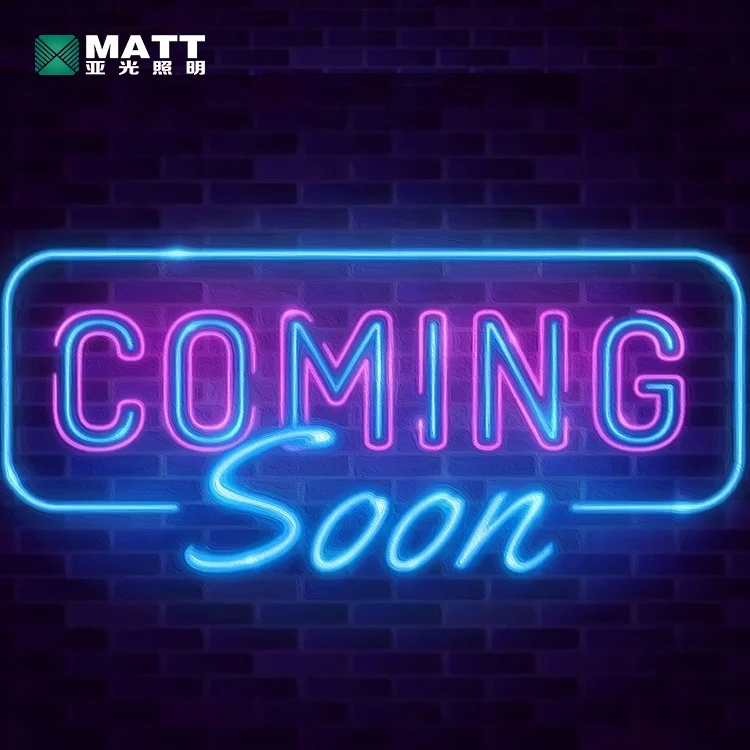 Matt Dropshipping Electronic Signs Coming Soon Neon Sign Shop Business Open Led Neon Light Signs for Window Wall Decoration