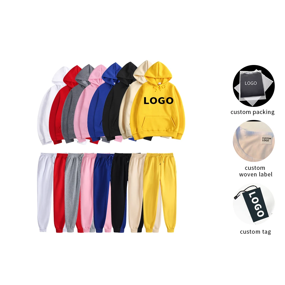 men blank sweatsuits custom logo sweat suits wholesale blank jogger pants