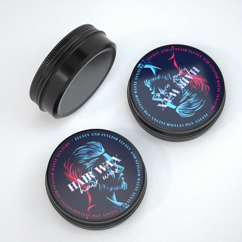 black matte jar 3.5oz aluminum packaging jar with screw lid aluminum tin containers hair wax car wax packaging
