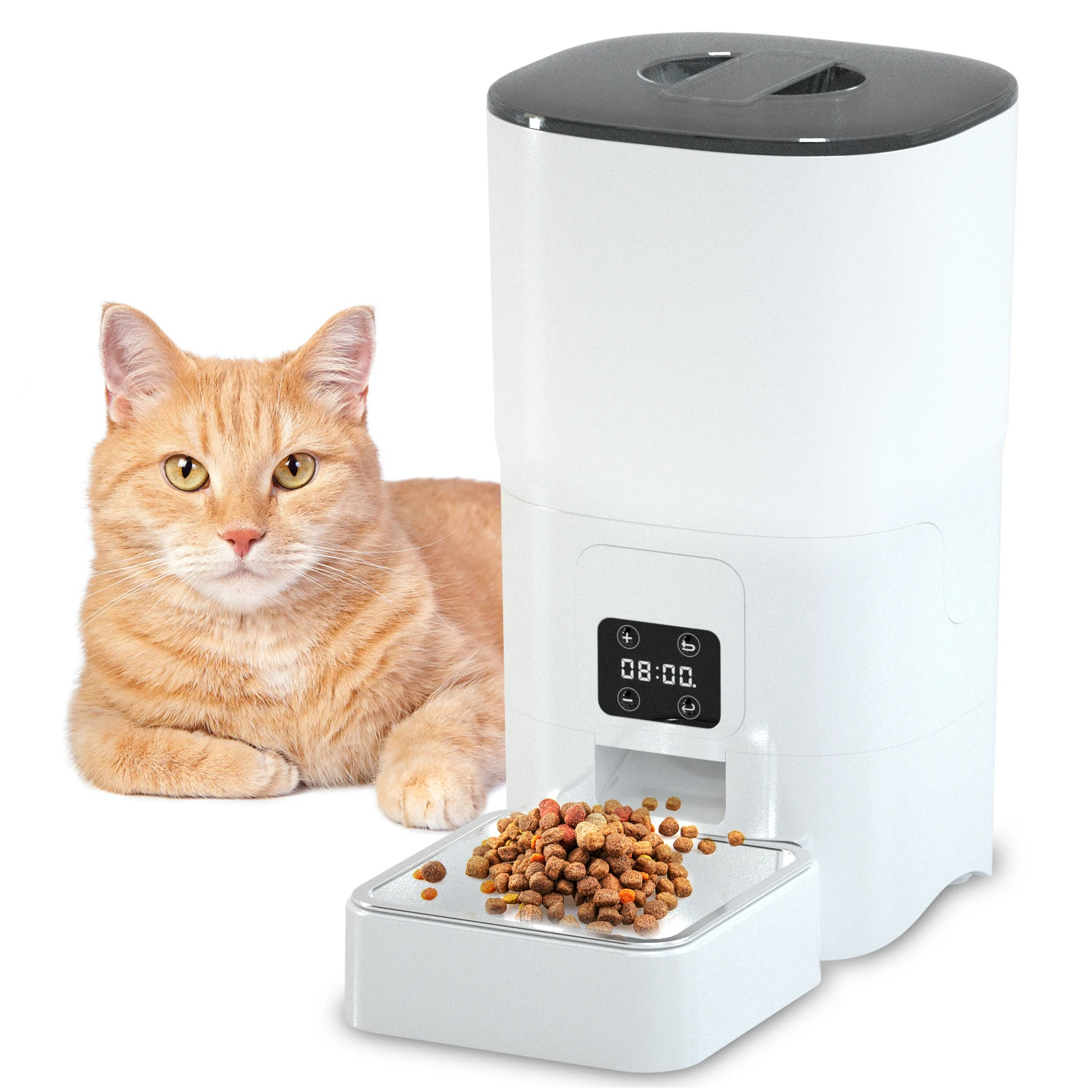 
New Style Automatic Pet Feeder Food Dispenser With Stainless Steel Pet Bowl For Dogs Cats 
