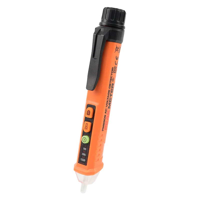 PEAKMETER PM8909 Craftsman Touchless AC live wire non-contact NCV detector voltage tester Pen Double Sensitivity Adjustment