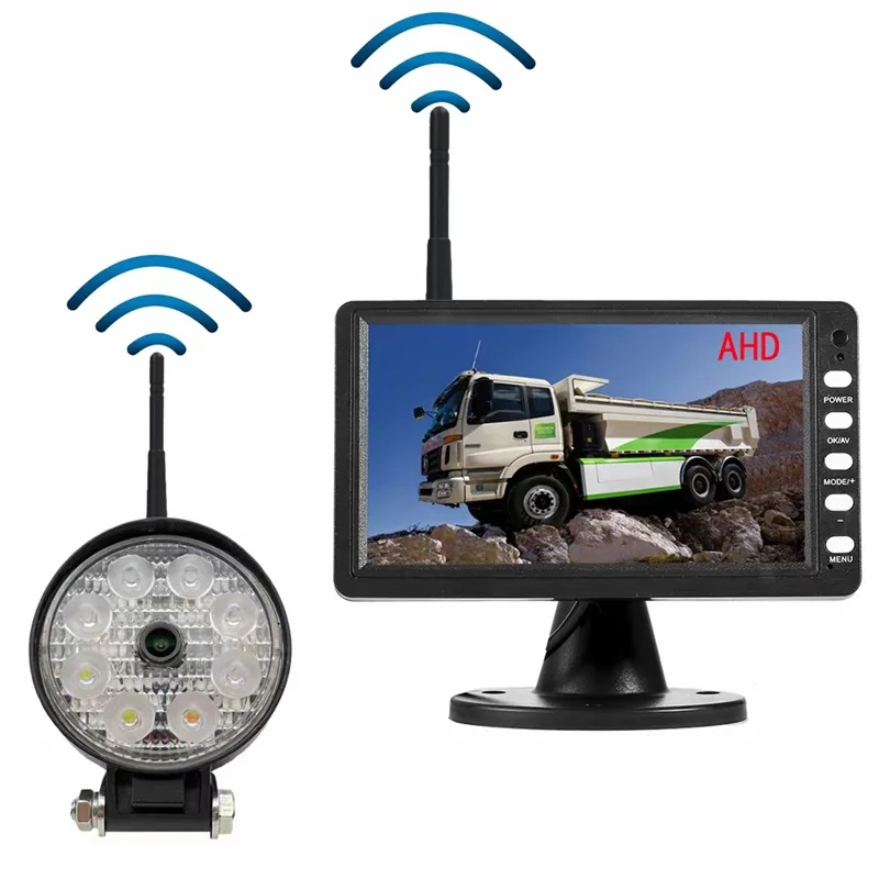 10-32V LED Work Light with built in Camera Wireless 2.4G and 7inch wireless monitor