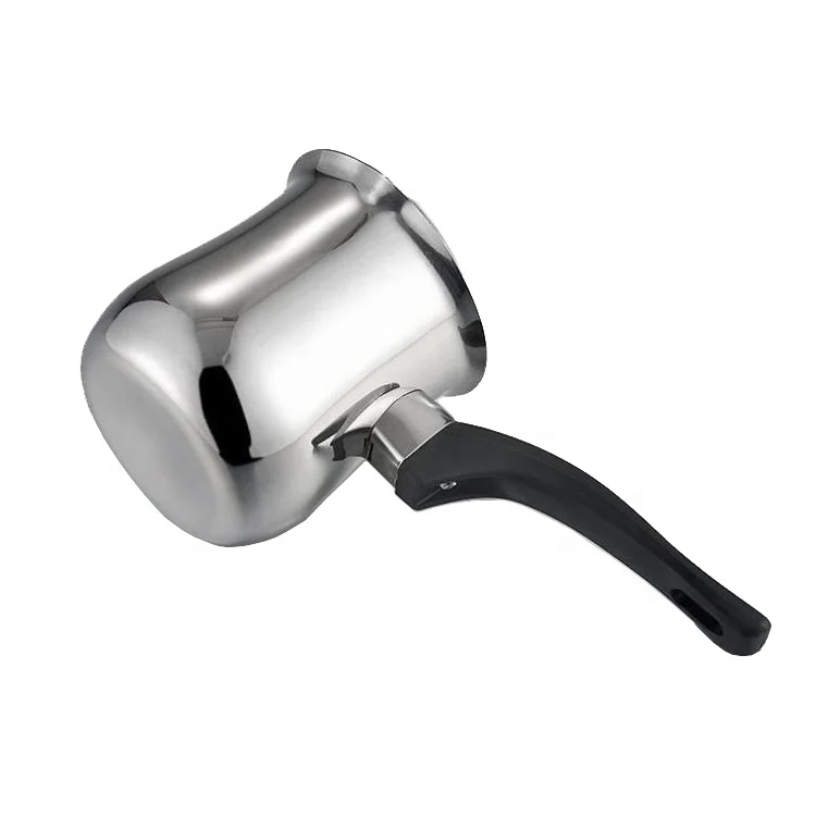 Factory Bulk Sales 170/350/640ml Silver Color Stainless Steel Coffee And Milk Pot Turkish Coffee Pot