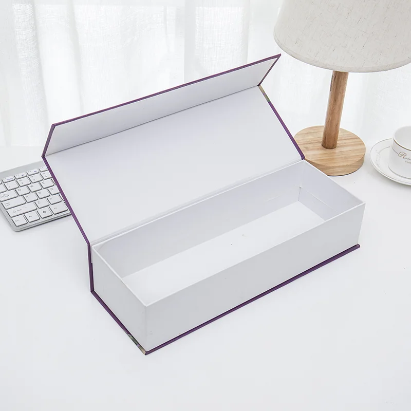 Custom printed cardboard collapsible magnetic  packaging gift box with  hinged lid for hair straightener