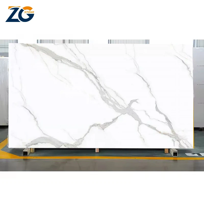 ZGSTONE Carrara White Luxurious Interior Decoration White Marble Floor Tile White Stairs Marble Slabs Bathroom Tile