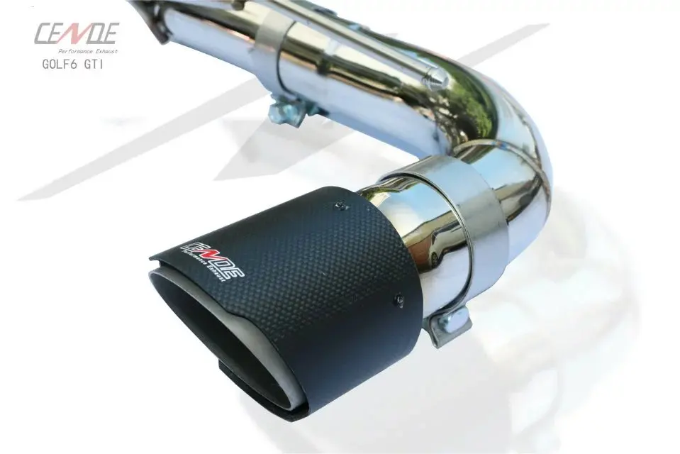 supply customized  Carbon fiber exhaust tuning  for golf MK7 MK6
