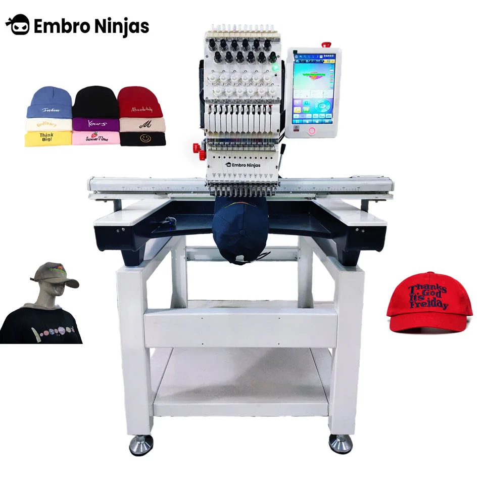 Новая 3D-машина для вышивания одежды с плоской крышкой, 15/12 иглы