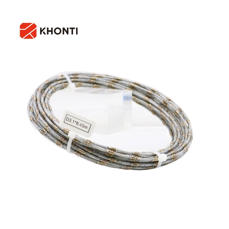 High Quality Vacuum Brazed Beads Diamond Wire Saw for Marble Block Slab