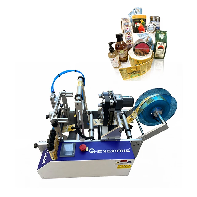Semi automatic small round tube labeling machine for small bottle and sausage