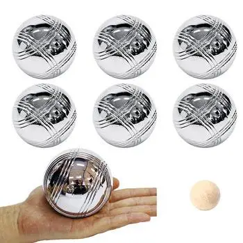  Металлический мини-набор Bocce/Petanque с черными шариками для всех