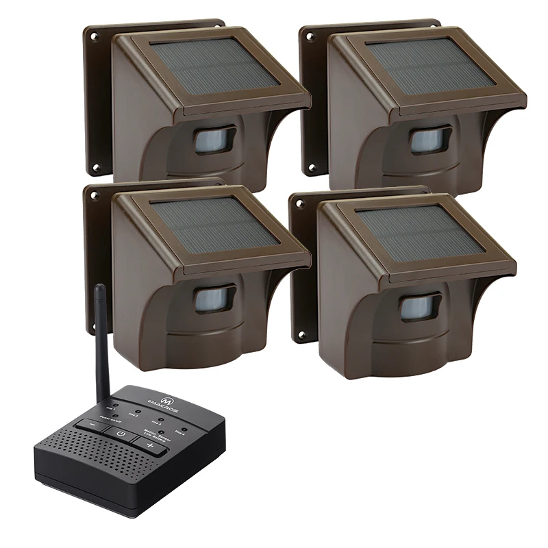 Long Range Outdoor 400 Meters PIR Motion Sensor Security Solar Alarm System Perimeter Alarms Security Systems