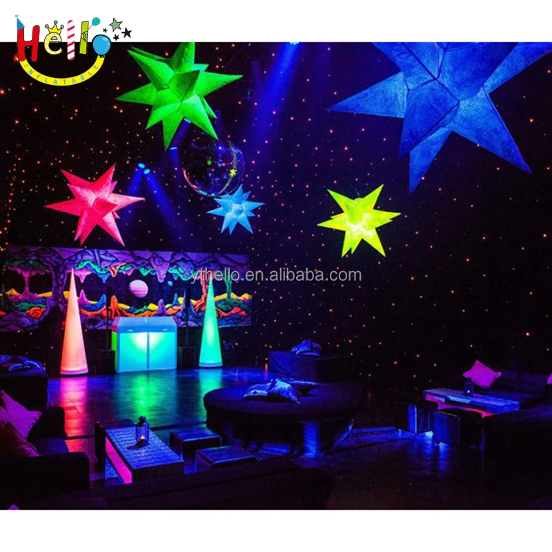 fascinating outdoor festival christmas party decorations LED lights inflatable star