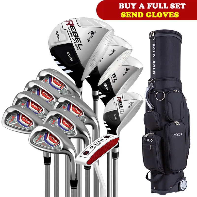 New Golf Club Set Mens Complete Set Beginner Clubs Practice Ball