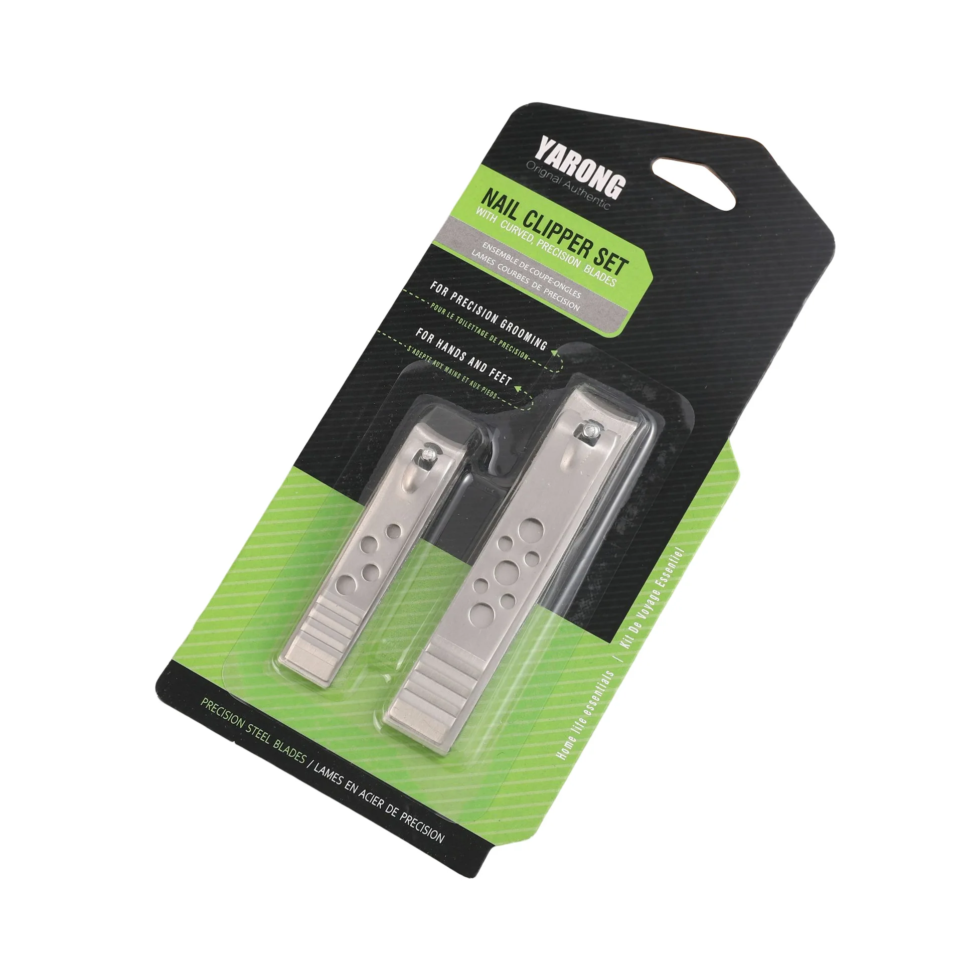 Factory Wholesale Stainless Steel Custom 2pcs Nail Clippers Kit Portable Finger Nail Clipper