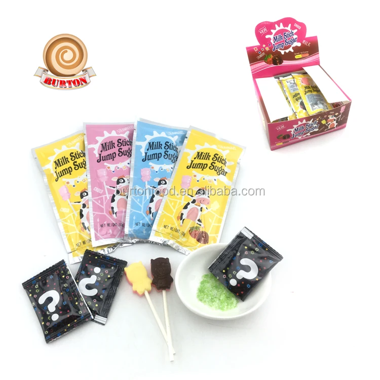 Halal colourful fruity flavor popping candy lollipops