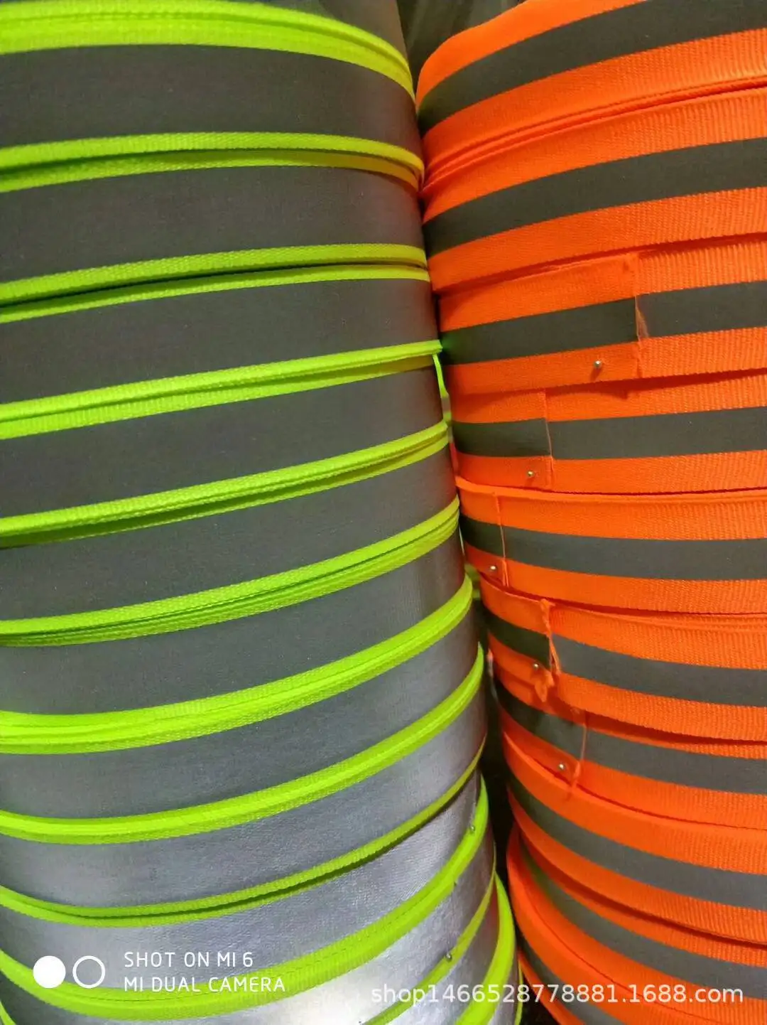 Wholesale dark colored fire resistant mylar reflective printing material yellow fabric light reflecting fabrics by the yard