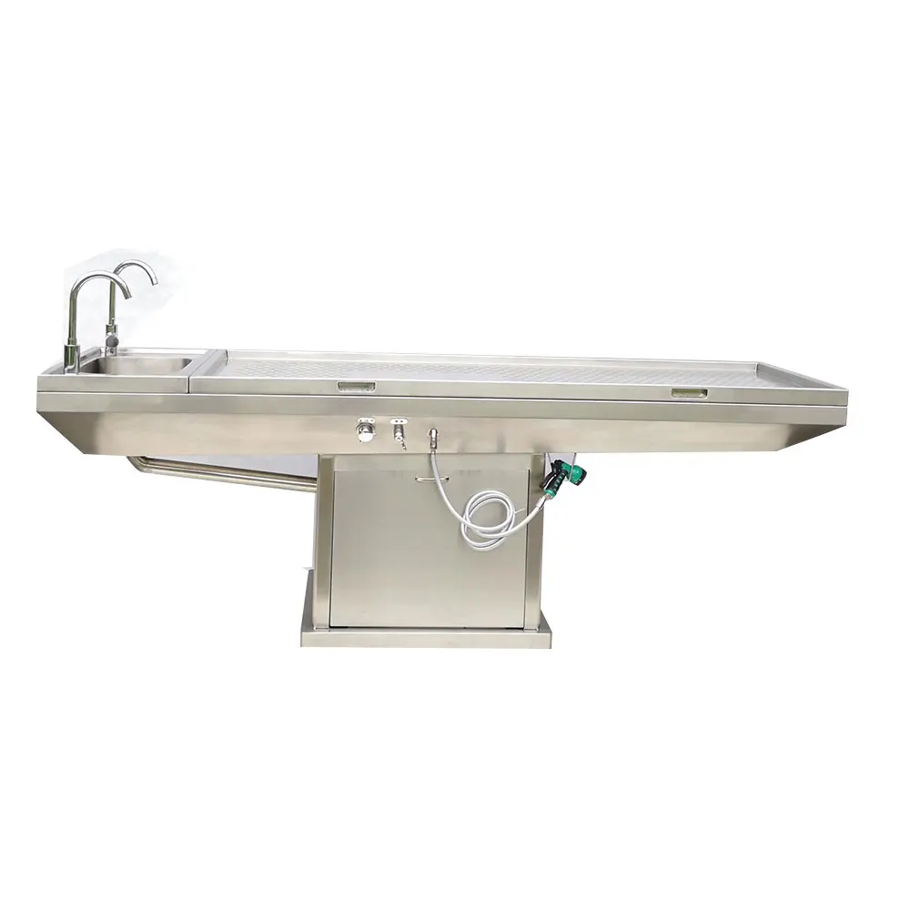 Medical autopsy equipment 304 stainless steel autopsy table