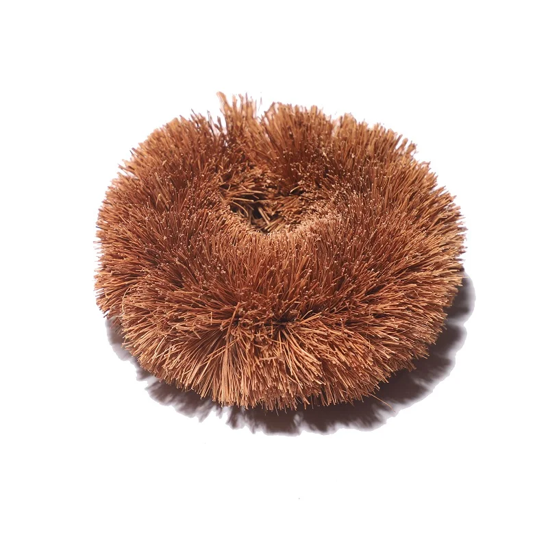Щетки для овощей-скруббер из натурального кокосового волокна идеально подходит фруктов овощей чугуна очистки и домашнего использования с проволокой