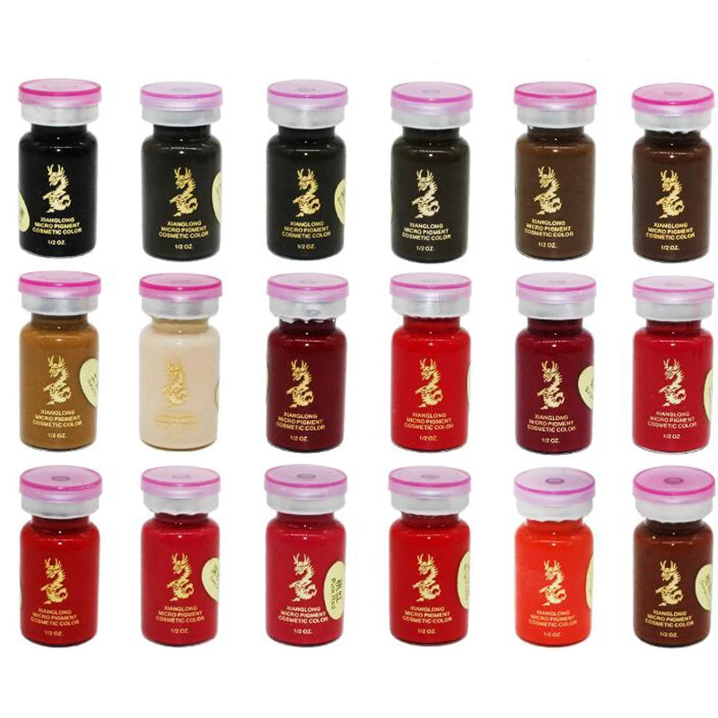 3Pcs/Set 23 Colors Tattoo Ink microblading Pigment For Eyeliner Eyebrow Permanent Makeup MicroPigmentation Tattoo Ink