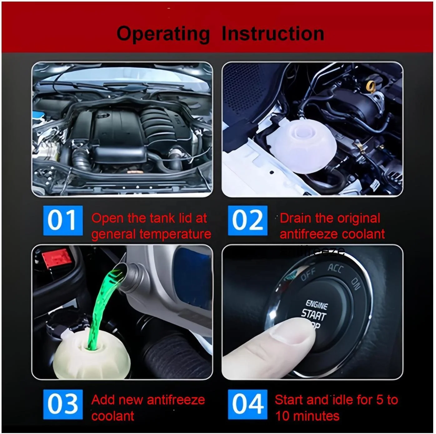 China Factory Price long life  Coolant Green 2L Antifreeze  Glycol Type Antifreeze