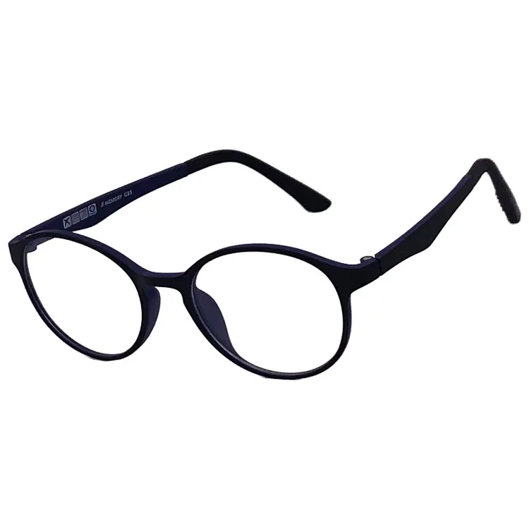 Round Women Men Fashion Reading Eyewear Computer Reader Anti Blue Light Softer Optical Glasses PEI Memory Frame 2021 Unisex