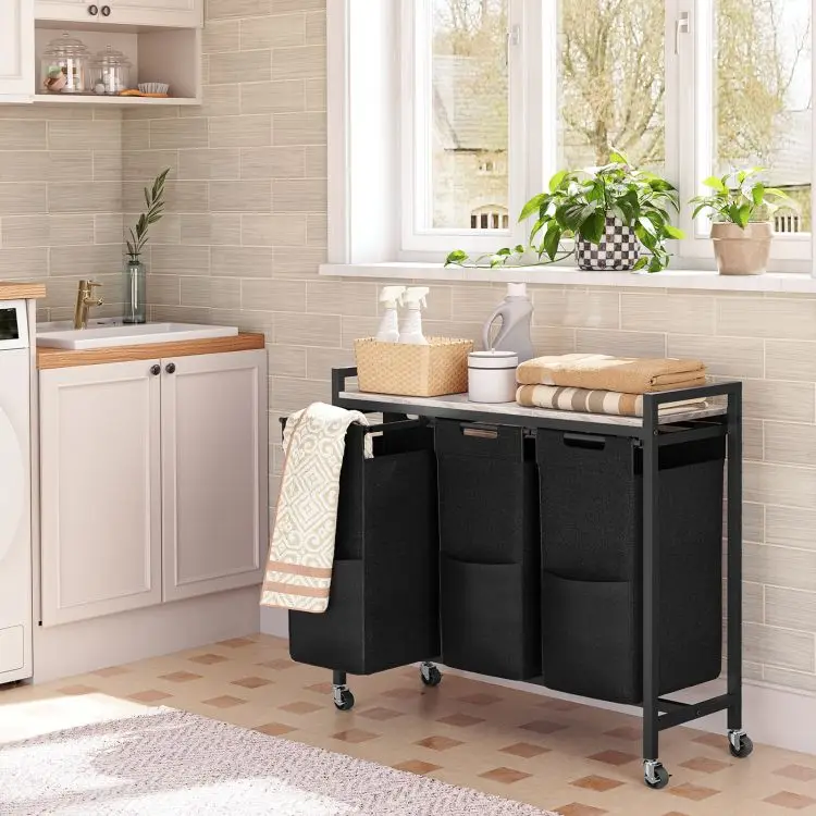 Wholesale Laundry Baskets, HOOBRO Brand Laundry Hamper Sorter for Clothes, Washing Basket Dirty Clothes Laundry Cart