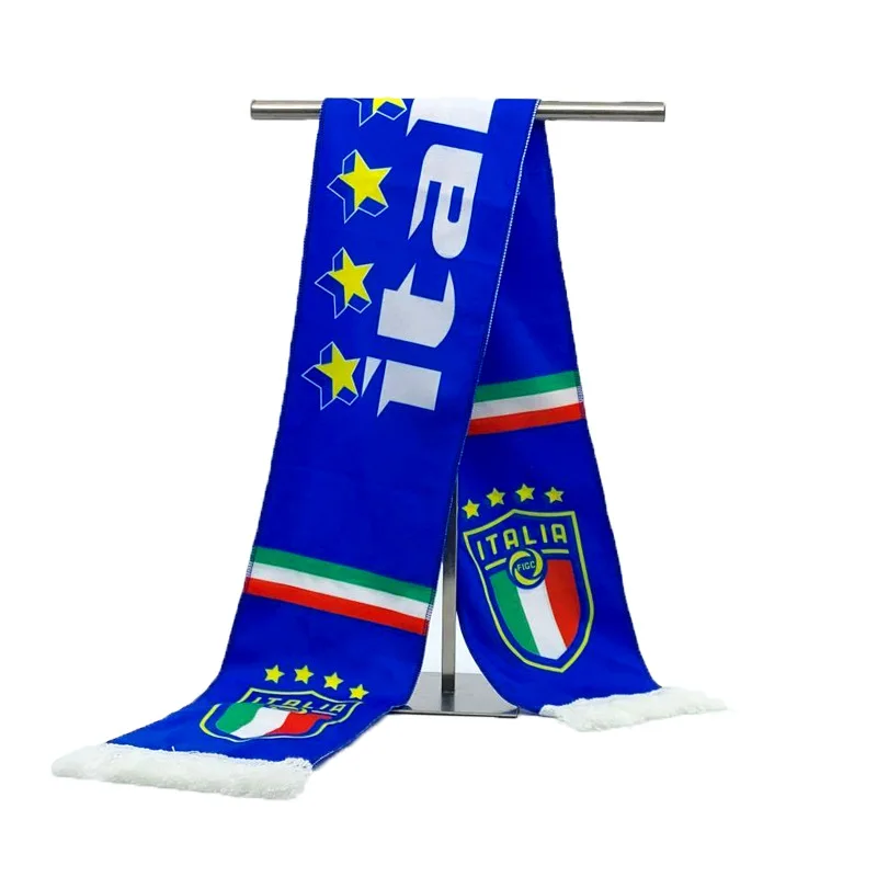 Factory Custom Printing Knitted Soccer Fan Scarf