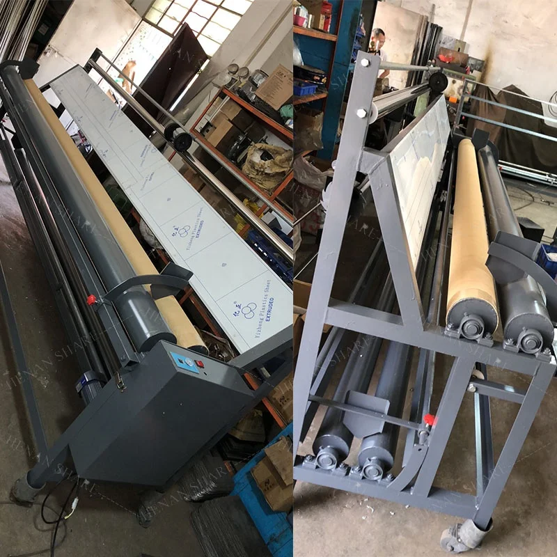 Fabric roll to sheet cutting rolling machine