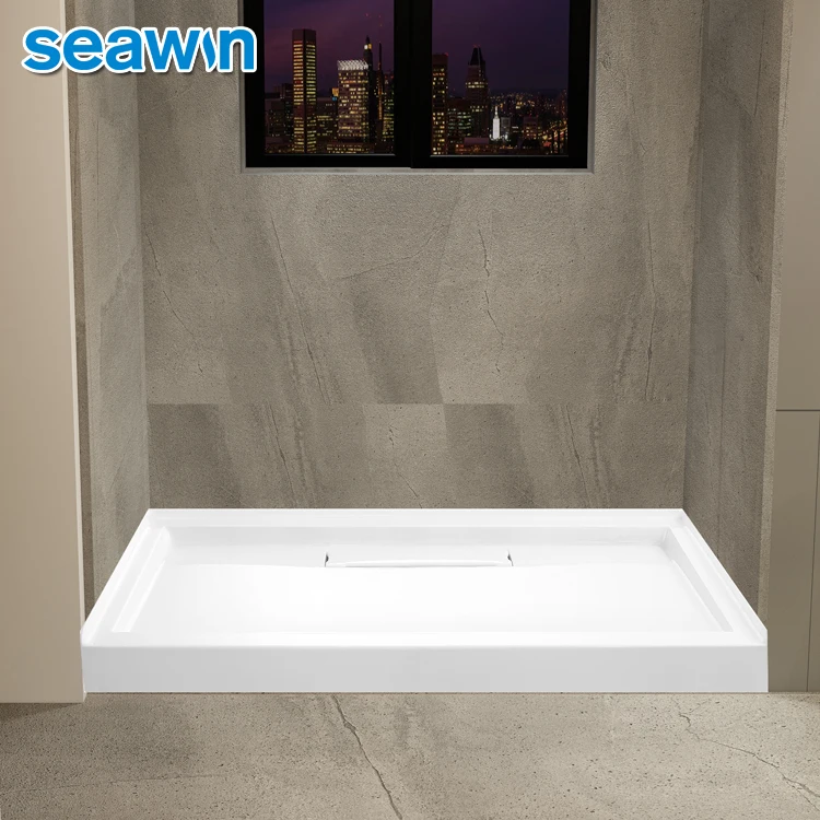 Seawin Floor Rectangular Solid Surface Base Pan Shower Tray Acrylic