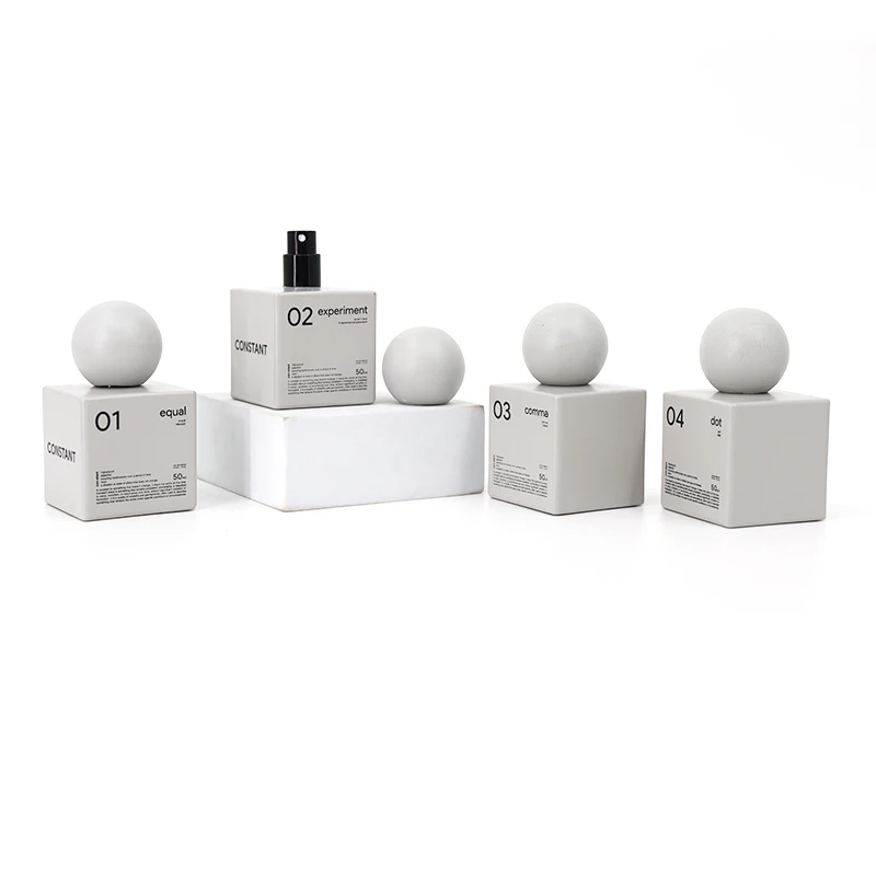 Luxury 30ml 50ml 100ml Clear Frosted Square Botol Parfum Magnetic Cap Empty Spray Glass Perfume Bottle With Crimp Seal Sprayer