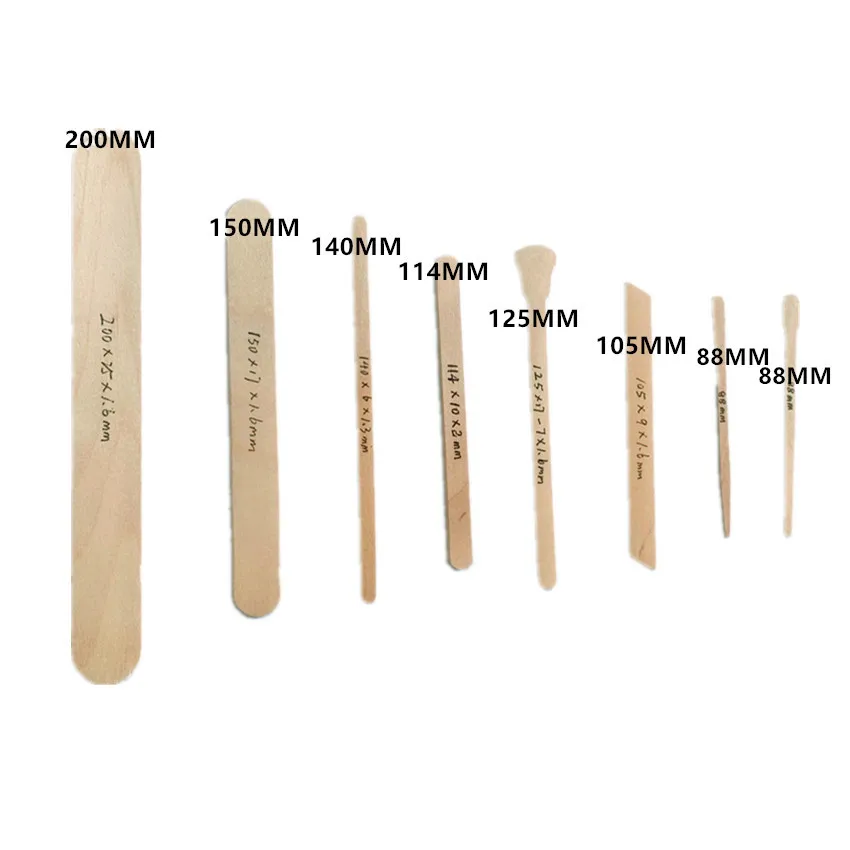 50pcs Woman Wooden Body Hair Removal Sticks Wax Waxing Disposable Sticks Beauty Toiletry Kits Wood Tongue Depressor Spatula