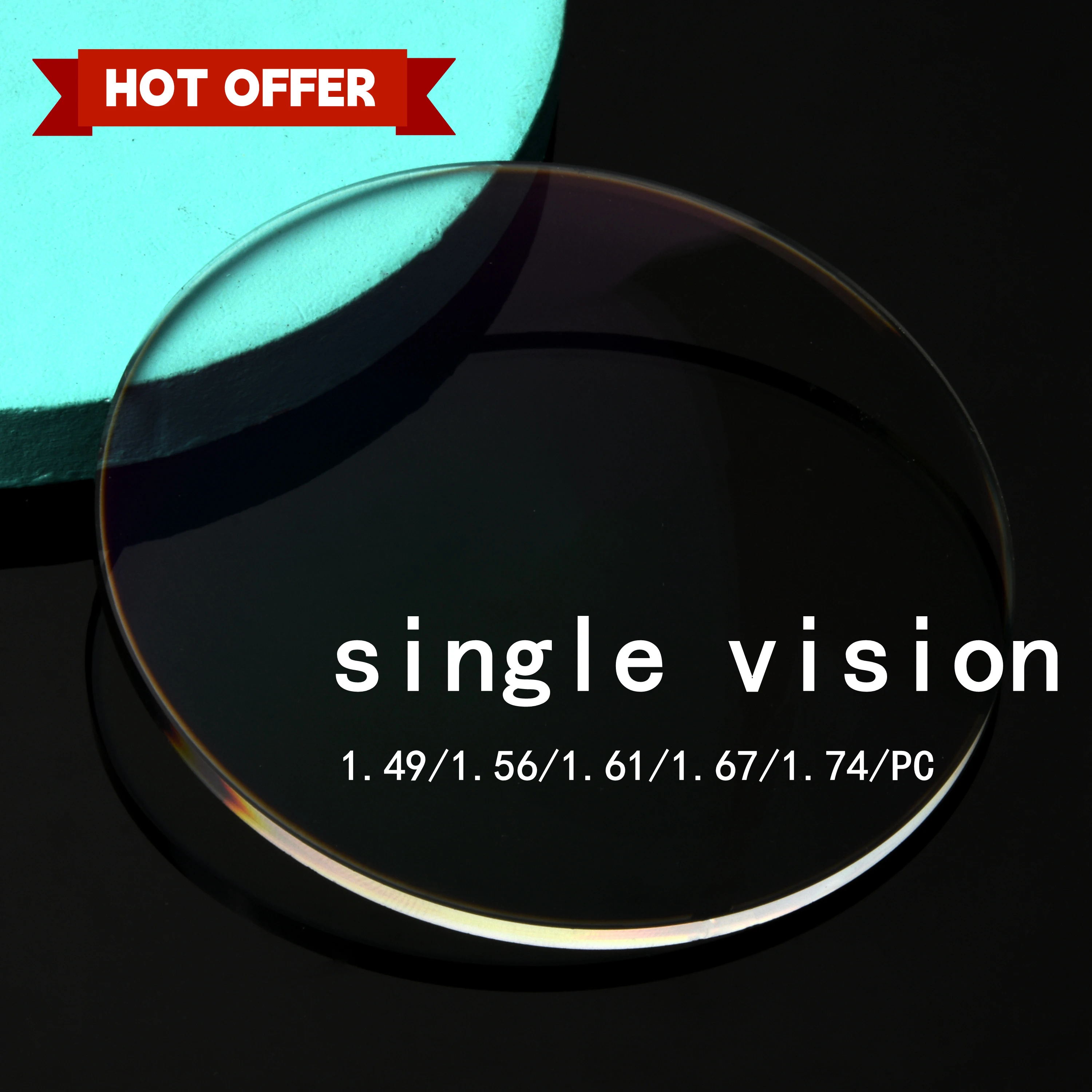 1.56 Super Hydrophobic Emi Hard Coating Single Vision Optical Lens