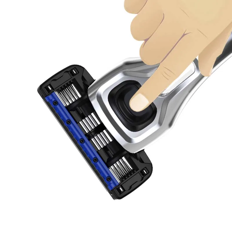 Safety Shaving Razor Men High Quality Metal Handle Shaving Razor Body Razor with 5 Layers Blades