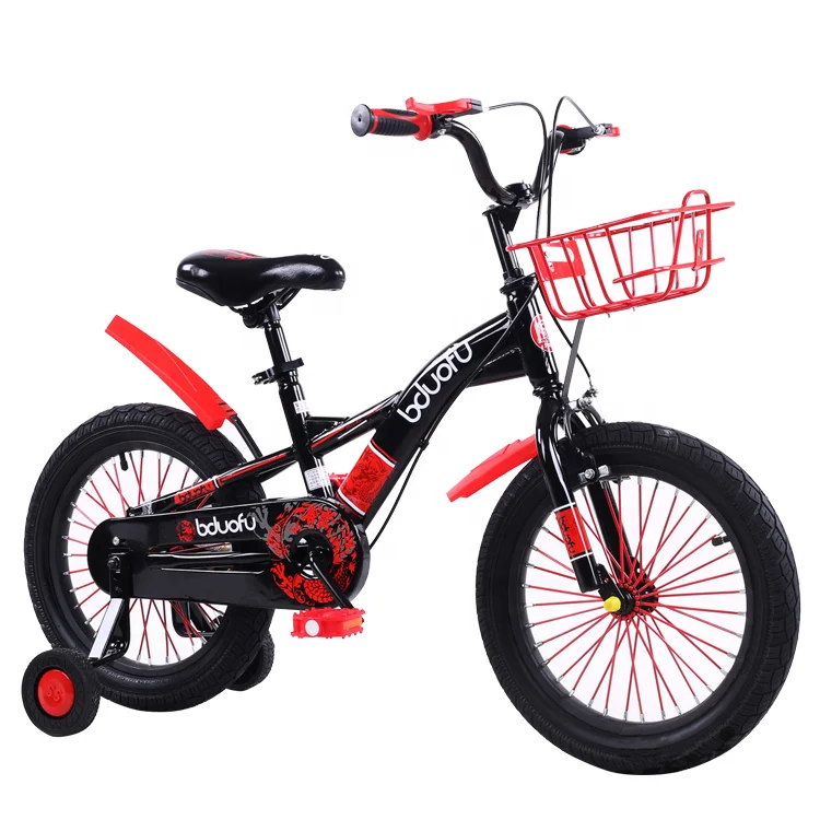 Safety 4 years old black child bicycle  basket two seat kids bikes