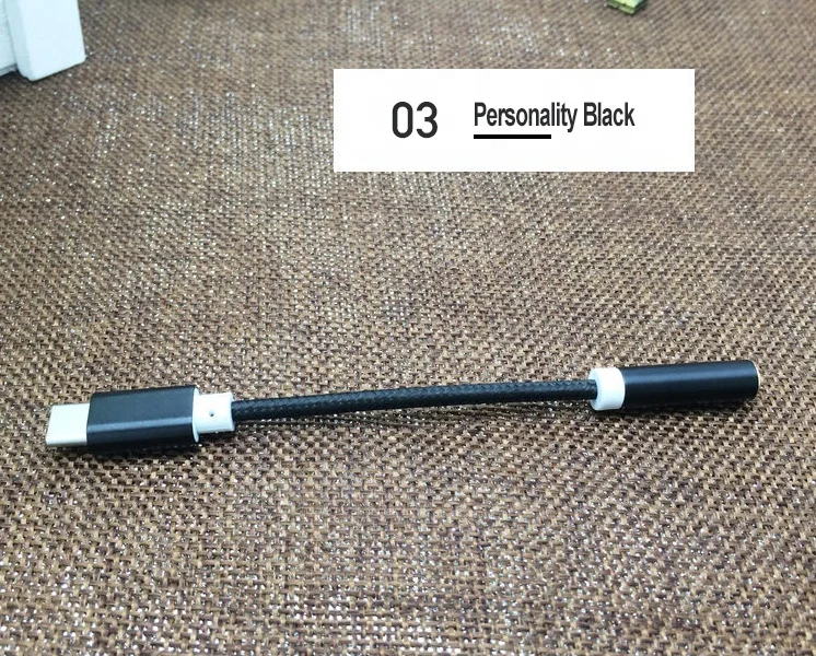 
Custom Type-C to 3.5mm Earphone Cable Adapter AUX Audio Cable 