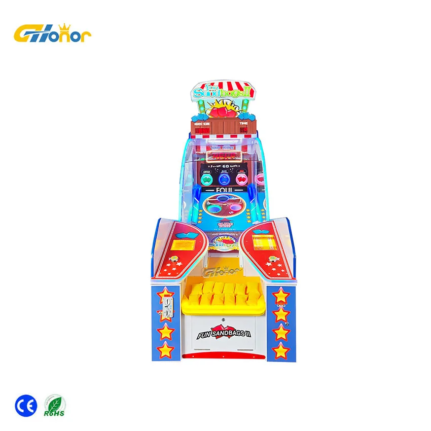 Hot Sale Coin Operated Arcade Indoor Sport Ticket Throw sandbags Lottery Redemption Game Machines  For Amusement Park For Sale