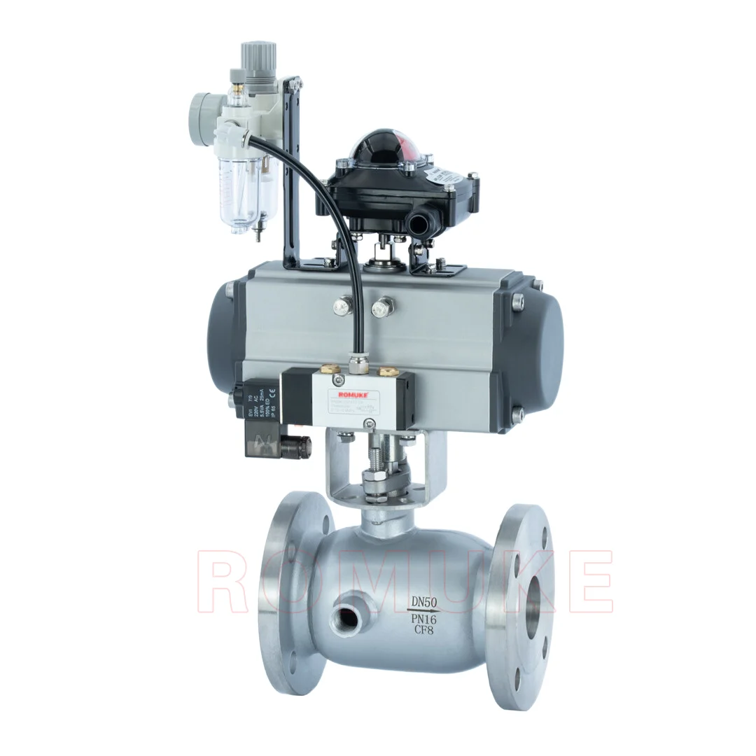 BQ641F-16P Stainless Steel CF8 CF3 CF8M CF3M Jacket Insulation Flange Pneumatic Ball Valve