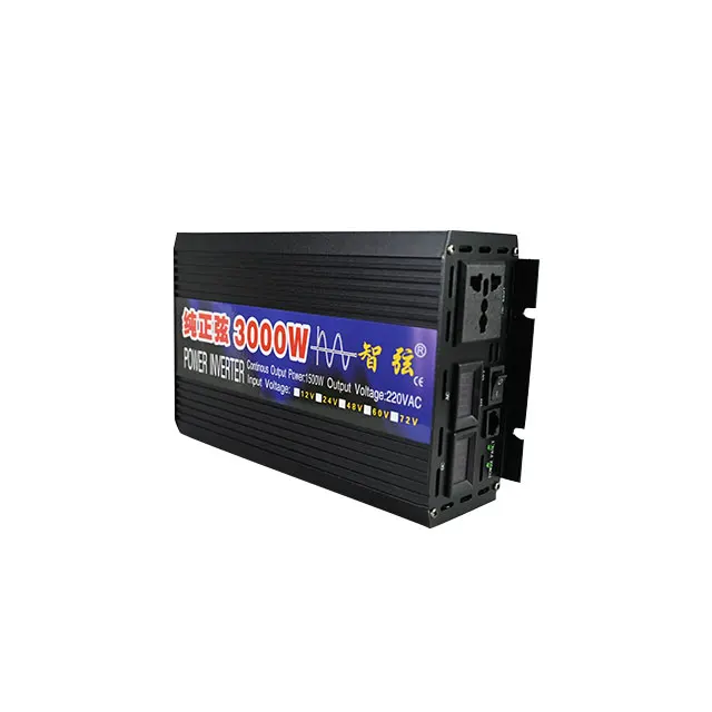 Manufacturers recommend 3000W Dc 12v 24v 48v 60v To Ac220v home 3000 watt inverter