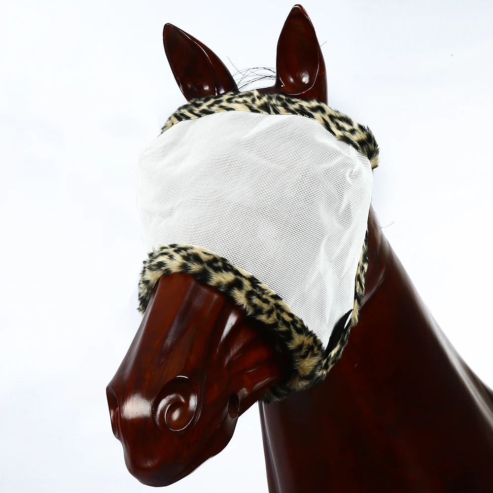 Hot Sale High End Equestrian Equine Equip Horse Equipment 1000D PVC Mesh Horse Riding Fly Veil With Funny Prints