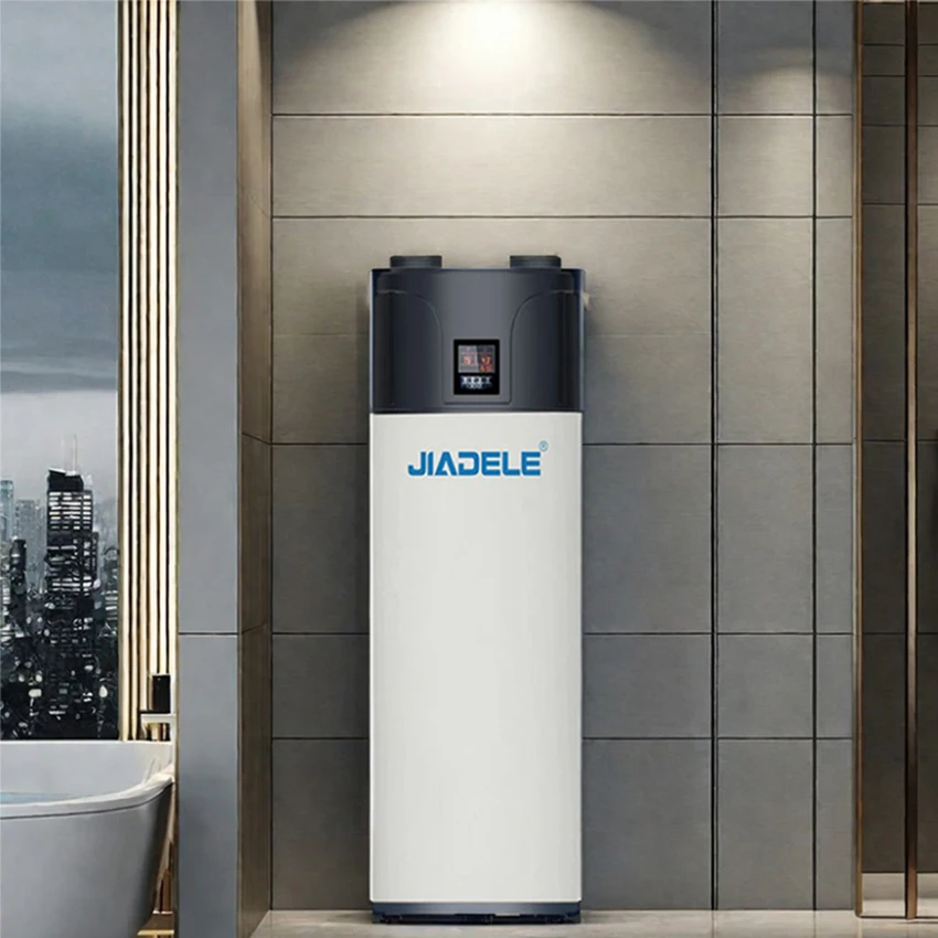 JIADELE R134a Air Source Domestic Water Heater Heat Pump 150L-300L All-In-One Manufactured with Stainless Steel Housing