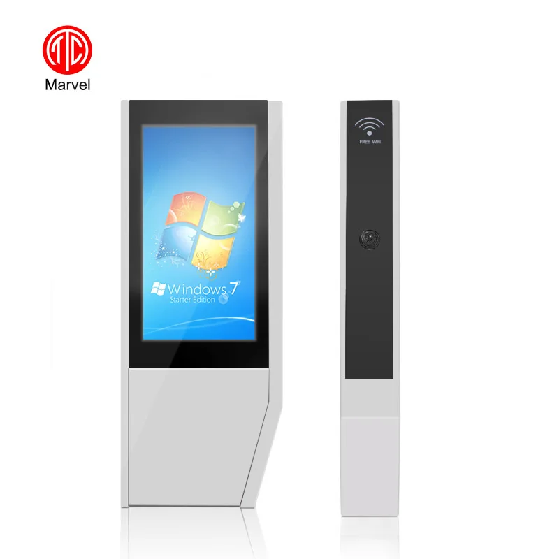
display standard size free totem digital signage 55 65 75 inch floor stand outdoor lcd advertising player 
