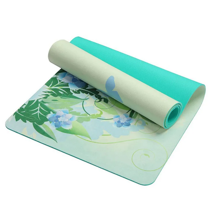 
Pilates Custom Printed Eco Non Slip High Quality Microfiber Suede TPE Yoga Mat 